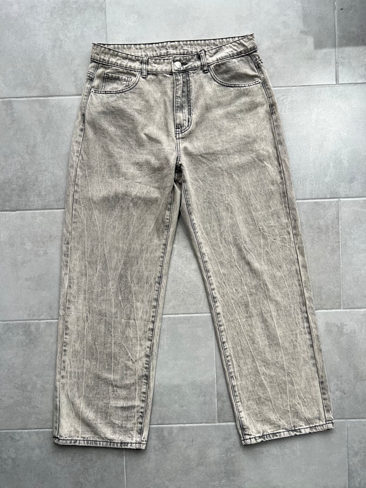 Jeans Baggy Marmorizzato Grey