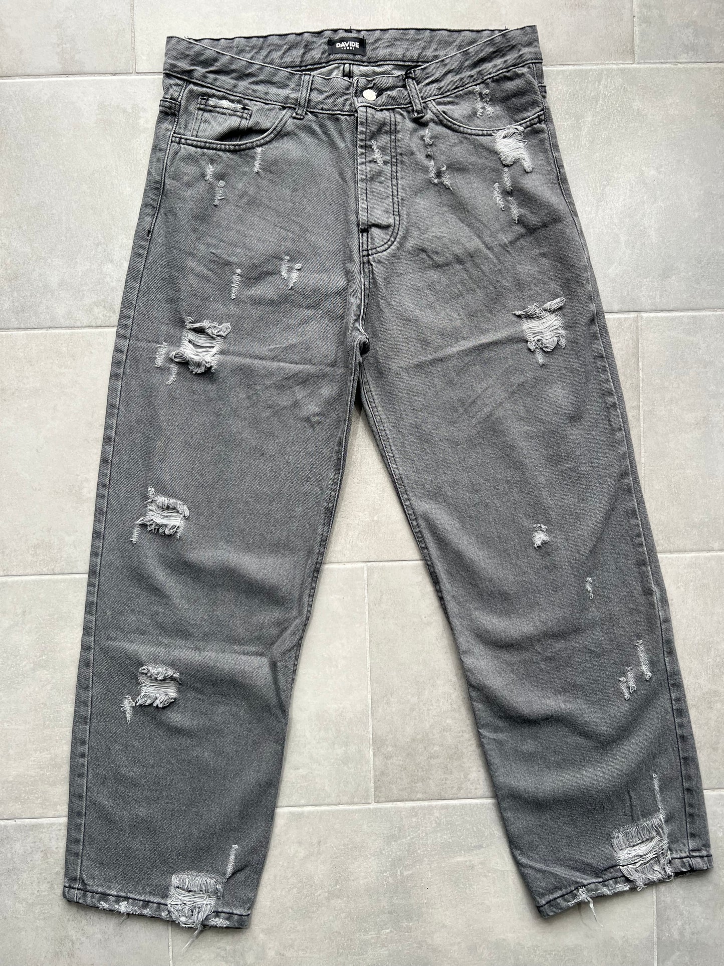 Jeans Baggy Ripped Grey
