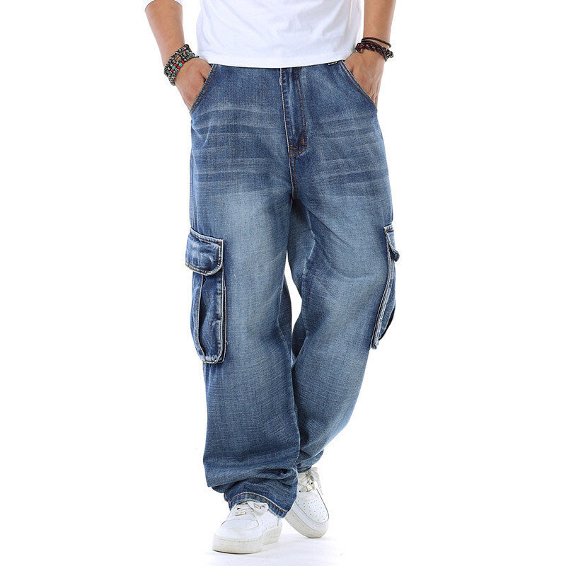 Jeans Cargo Blu