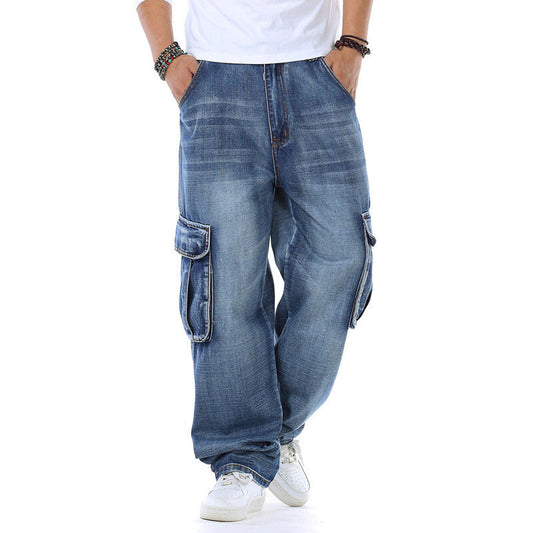 Jeans Cargo Blu